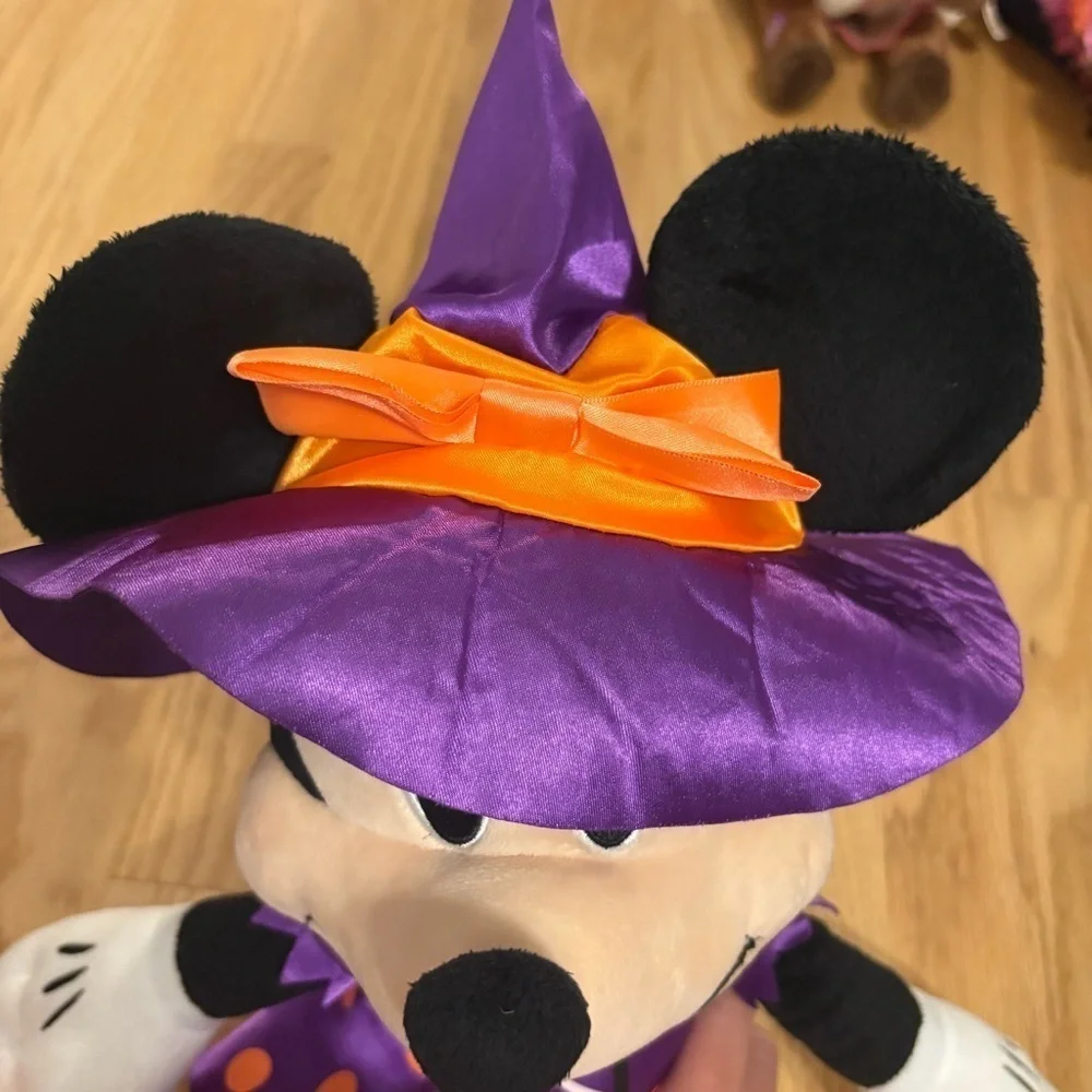 Disney Minnie Mouse 21” Wicked Witch Purple Orange Halloween Plush Stuffed